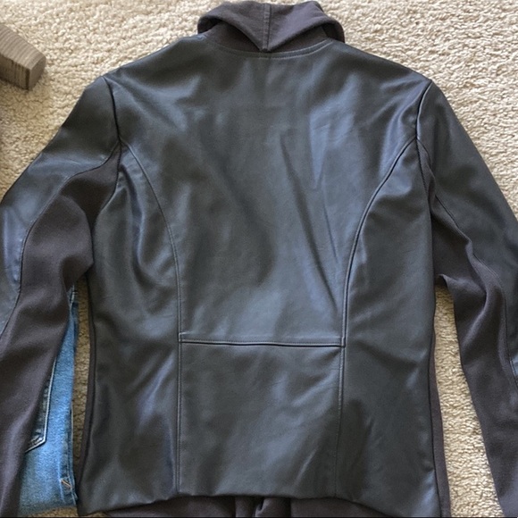 Blank NYC Mixed Media Drape Front Moto Jacket - Picture 8 of 9